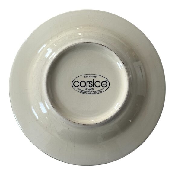 VTG Corsica Home Brigette Handcrafted Rimmed Soup / Pasta Bowls Set of 2 - Picture 5 of 5